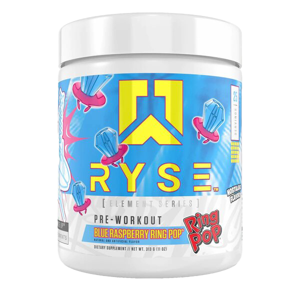 RYSE PreWorkout  Element Series Blue Raspberry Ring Pop  313g