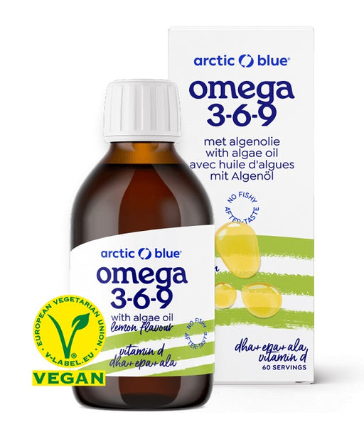 Arctic Blue Algae Oil DHA + EPA + Hemp Seed Oil with Vitamin D Lemon 150 ml for Overall Wellness - Health and Wellbeing at MySupplementShop by Arctic Blue