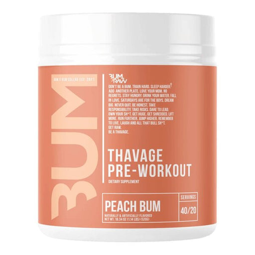 Raw Nutrition Thavage Pre-Workout, Peach Bum 520g - Pre Workout at MySupplementShop by Raw Nutrition