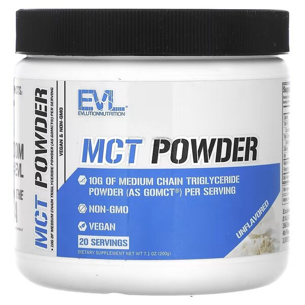 EVLution Nutrition MCT Powder, Unflavored - 200g - Combination Multivitamins & Minerals at MySupplementShop by EVLution Nutrition