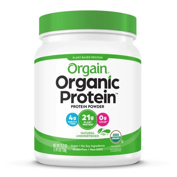 Orgain Organic Protein, Natural Unsweetened - 720g - Protein Supplement Powder at MySupplementShop by Orgain