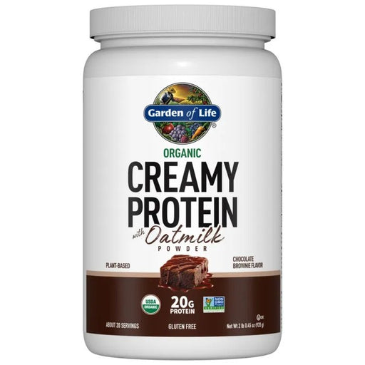 Garden of Life Organic Creamy Protein with Oatmilk, Chocolate Brownie - 920g - Sports Supplements at MySupplementShop by Garden of Life