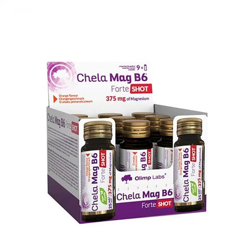 Olimp Nutrition Chela-Mag B6 Forte Shot, Cherry - 9 x 25ml - Sports Nutrition at MySupplementShop by Olimp Nutrition