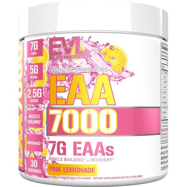 EVLution Nutrition EAA 7000, Pink Lemonade 309g - BCAAs at MySupplementShop by EVLution Nutrition