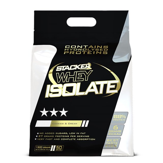 Stacker2 Europe Whey Isolate, Cookies & Cream 1500g - Whey Proteins at MySupplementShop by Stacker2 Europe