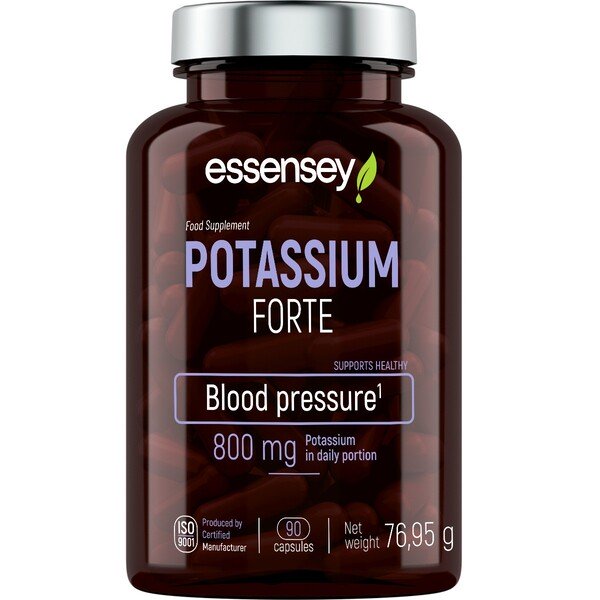 Potassium Forte, 800mg - 90 caps - Default Title - Health and Wellbeing at MySupplementShop by Essensey