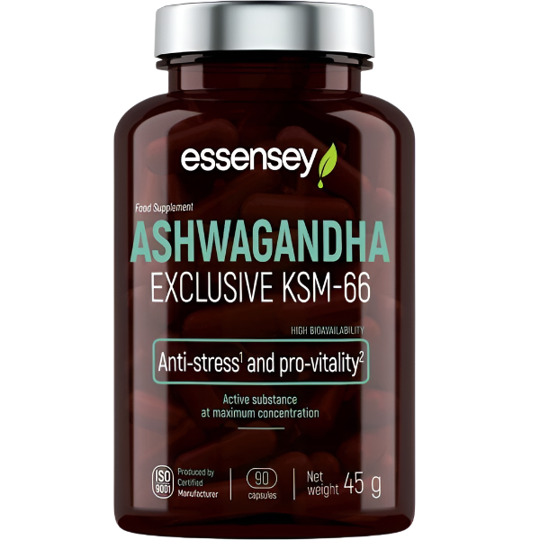 Essensey Ashwagandha KSM-66® – 200mg 90 Capsules - Stress & Energy Support Supplement