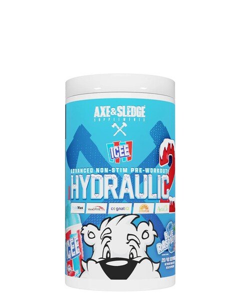 Axe & Sledge Hydraulic V2 Non-Stim Pre-Workout 450g - ICEE Blue Raspberry - Pre & Post Workout at MySupplementShop by Axe & Sledge