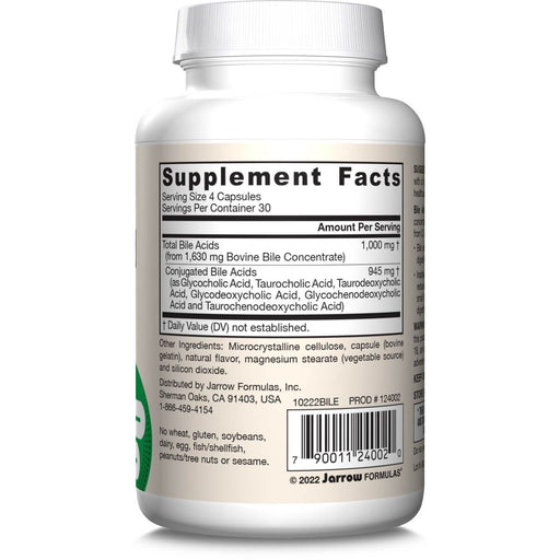 Jarrow Formulas Bile Acid Factors 120 Capsules - Health and Wellbeing at MySupplementShop by Jarrow Formulas