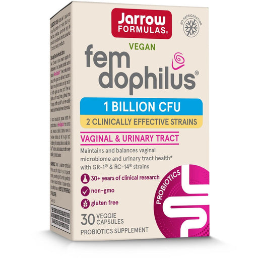 Jarrow Formulas Fem-Dophilus 1 Billion CFU 30 Veggie Capsules - Women's Probiotic at MySupplementShop by Jarrow Formulas