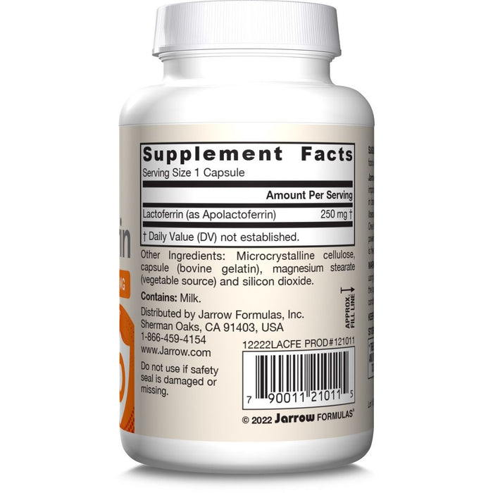 Jarrow Formulas Lactoferrin 250mg 60 Capsules - Health and Wellbeing at MySupplementShop by Jarrow Formulas