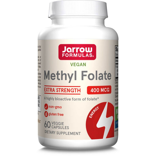 Jarrow Formulas Methyl Folate 400mcg 60 Veggie Capsules - Vitamins & Minerals at MySupplementShop by Jarrow Formulas