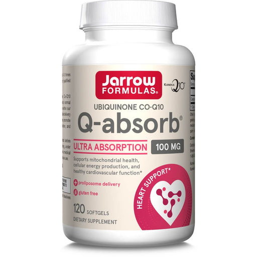 Jarrow Formulas Q-absorb CoQ10 100mg 120 Softgels - Health and Wellbeing at MySupplementShop by Jarrow Formulas