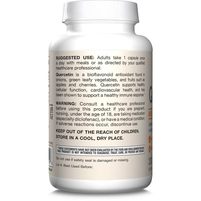 Jarrow Formulas Quercetin 500mg 200 Veggie Capsules - Health and Wellbeing at MySupplementShop by Jarrow Formulas