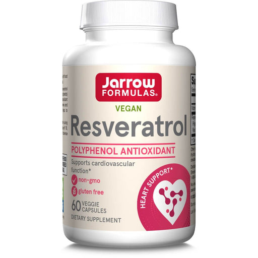 Jarrow Formulas Resveratrol 100mg 60 Veggie Capsules - Health and Wellbeing at MySupplementShop by Jarrow Formulas