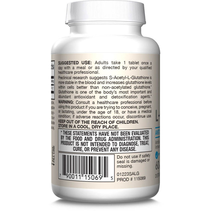 Jarrow Formulas S-Acetyl L-Glutathione 100mg 60 Tablets - Special Formula at MySupplementShop by Jarrow Formulas