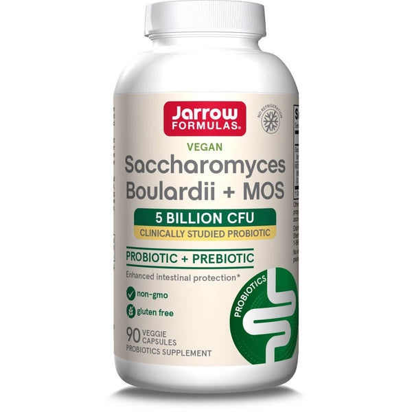 Jarrow Formulas Saccharomyces Boulardii + MOS 5 Billion 90 Veggie Capsules - Health and Wellbeing at MySupplementShop by Jarrow Formulas