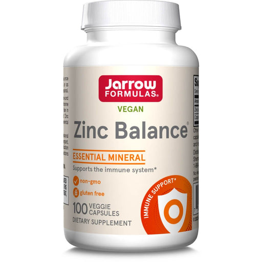 Jarrow Formulas Zinc Balance 100 Veggie Capsules - Vitamins & Minerals at MySupplementShop by Jarrow Formulas