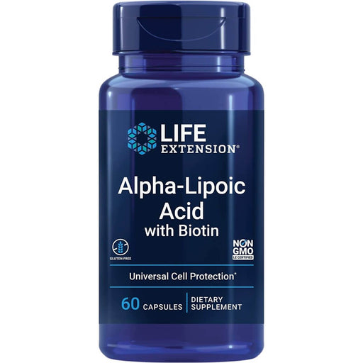 Life Extension Alpha-Lipoic Acid with Biotin 60 Capsules - Amino Acids and BCAAs at MySupplementShop by Life Extension