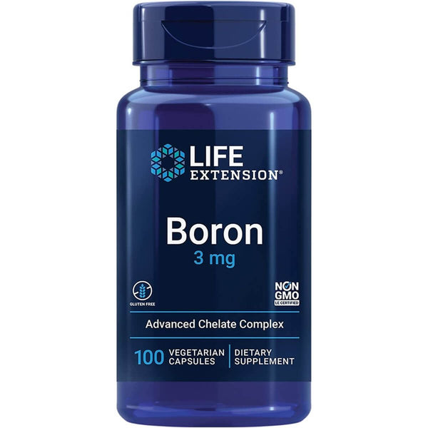 Life Extension Boron 3 mg 100 Vegetarian Capsules - Health and Wellbeing at MySupplementShop by Life Extension