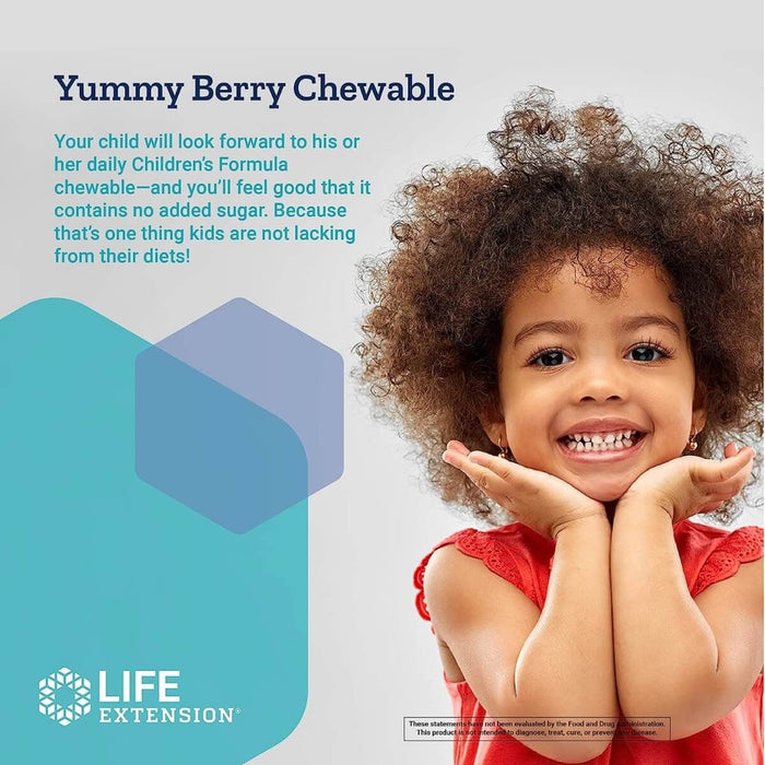 Life Extension Children's Formula Life Extension Mix 120 Chewable Tablets - Health and Wellbeing at MySupplementShop by Life Extension