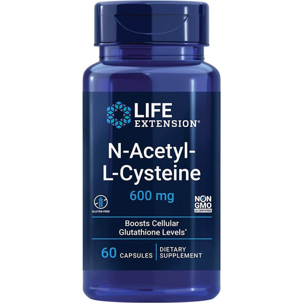 Life Extension N-Acetyl-L-Cysteine 600mg 60 Capsules - Medication & Treatments at MySupplementShop by Life Extension