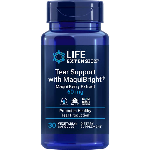 Life Extension Tear Support with MaquiBright 60mg 30 Vegetarian Capsules - Health and Wellbeing at MySupplementShop by Life Extension