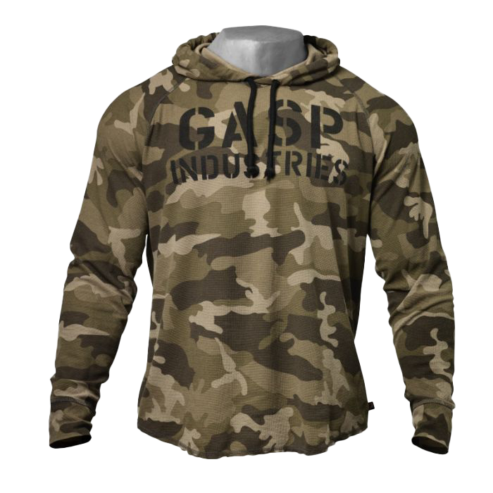 GASP Thermal LS Hoodie - Green Camo