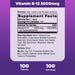 Natrol Vitamin B-12 5,000mcg 100 Strawberry Tablets - Vitamins & Minerals at MySupplementShop by Natrol