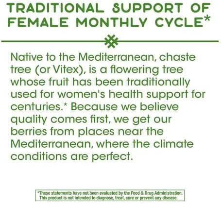 Nature's Way Vitex Fruit 400mg 100 Vegan Capsules - Hormone Balance at MySupplementShop by Nature's Way