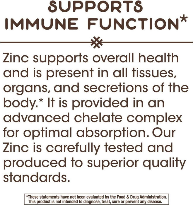 Nature's Way Zinc Chelate 30mg 100 Capsules - Immune Support at MySupplementShop by Nature's Way