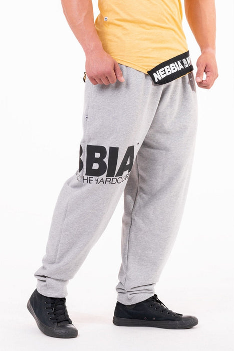 Nebbia 90s Classic Sweatpants 160 - Grey - Sweatpants at MySupplementShop by Nebbia