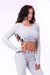 Nebbia Boho Style 3D Pattern Crop Top 660 - Light Grey - Medium - Crop Top at MySupplementShop by Nebbia