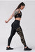 Nebbia Gold NEBBIA print leggings 827 Black - Leggings at MySupplementShop by Nebbia