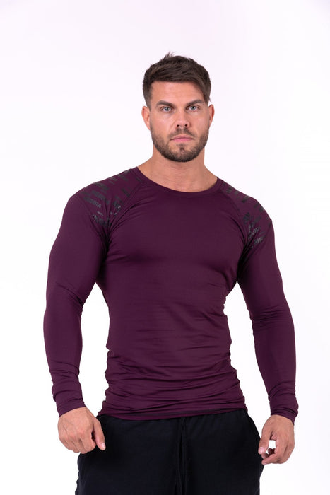 Nebbia Hero Compression Shirt 146 - Burgundy - Compression Shirt at MySupplementShop by Nebbia