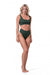 Nebbia High-Waist Retro Bikini Bottom 555 - Dark Green - Bikini Bottom at MySupplementShop by Nebbia