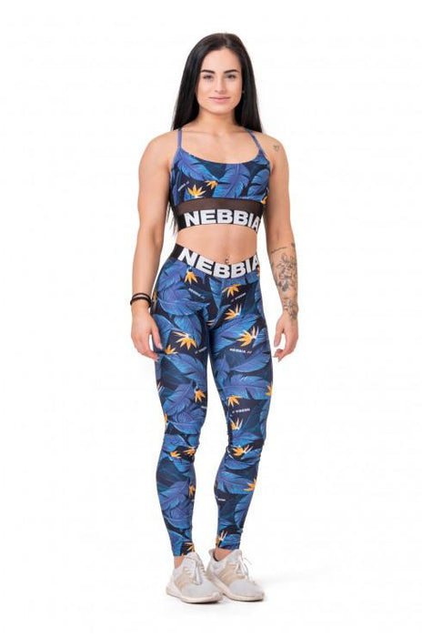 Nebbia Mid-Waist Performance Leggings 566 - Oean Blue - Leggings at MySupplementShop by Nebbia