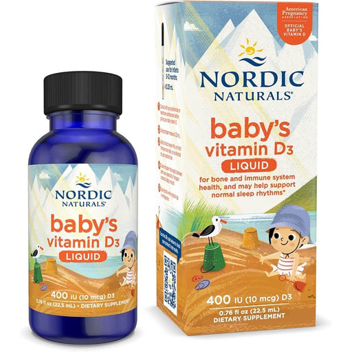 Nordic Naturals Baby's Vitamin D3 400iu 22.5ml - Vitamins & Minerals at MySupplementShop by Nordic Naturals