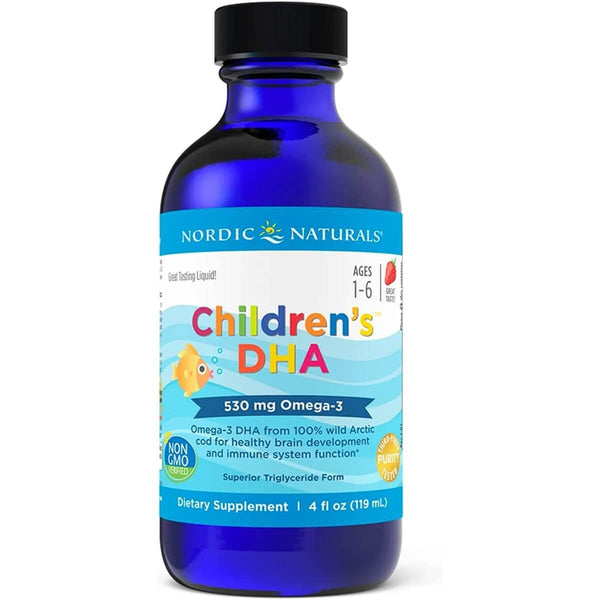 Nordic Naturals Children's DHA 530mg Omega-3 4 fl oz (Strawberry) - Health and Wellbeing at MySupplementShop by Nordic Naturals