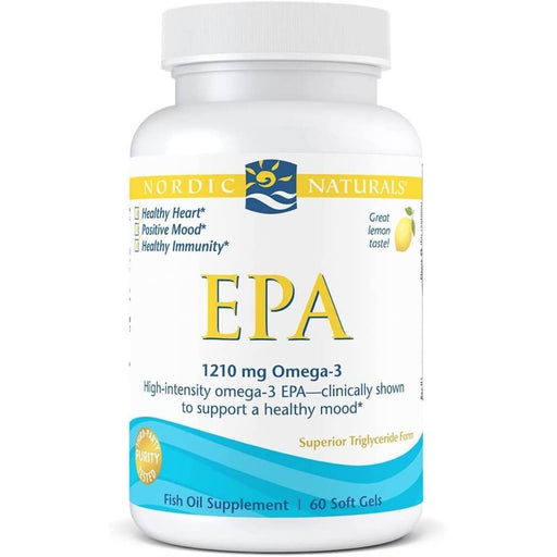 Nordic Naturals EPA 1210mg Omega-3 60 Softgels (Lemon) - Health and Wellbeing at MySupplementShop by Nordic Naturals