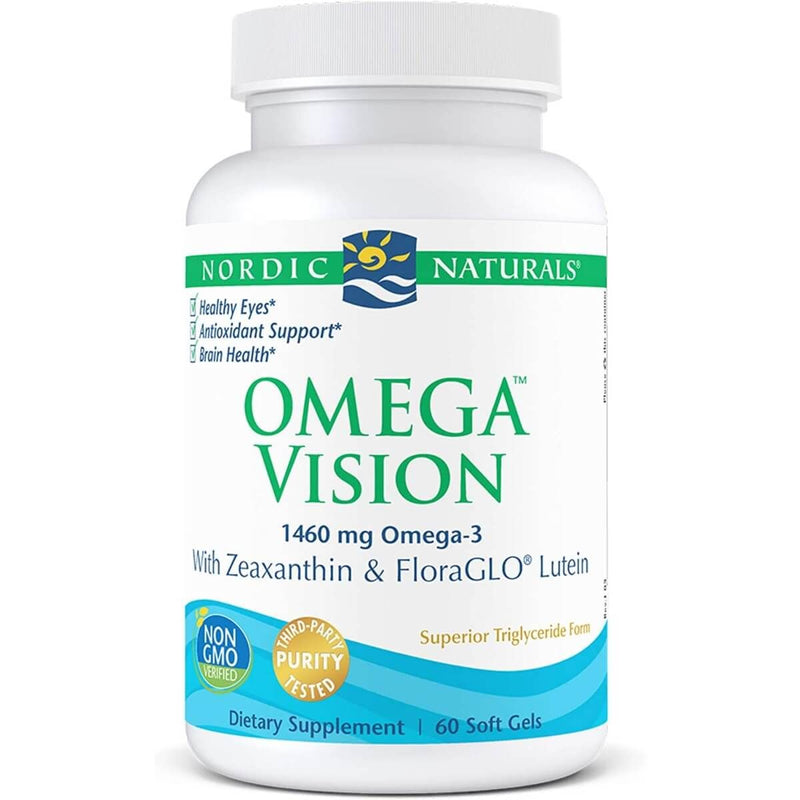 Nordic Naturals Omega Vision 1460mg 60 Softgels (Lemon) - Health and Wellbeing at MySupplementShop by Nordic Naturals