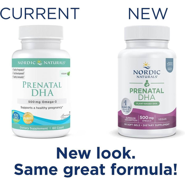 Nordic Naturals Vegan Prenatal DHA 500mg Omega-3 60 Softgels - Vitamins & Minerals at MySupplementShop by Nordic Naturals