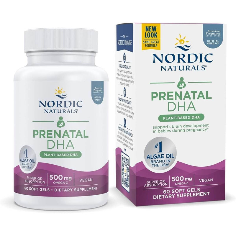 Nordic Naturals Vegan Prenatal DHA 500mg Omega-3 60 Softgels - Vitamins & Minerals at MySupplementShop by Nordic Naturals