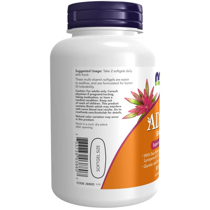 NOW Foods ADAM Men's Multivitamin 90 Softgels - Vitamins & Minerals at MySupplementShop by NOW Foods