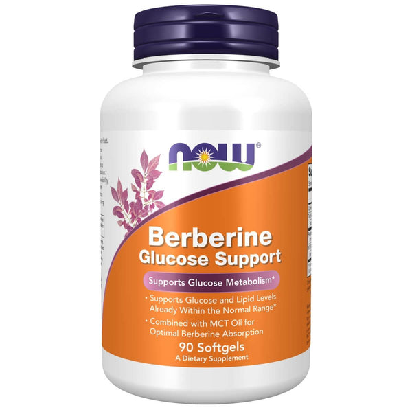 NOW Foods Berberine Glucose Support 90 Softgels - Health and Wellbeing at MySupplementShop by NOW Foods