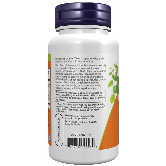 NOW Foods Black Cohosh Root 80 mg 90 Veg Capsules - Supplements for Women at MySupplementShop by NOW Foods