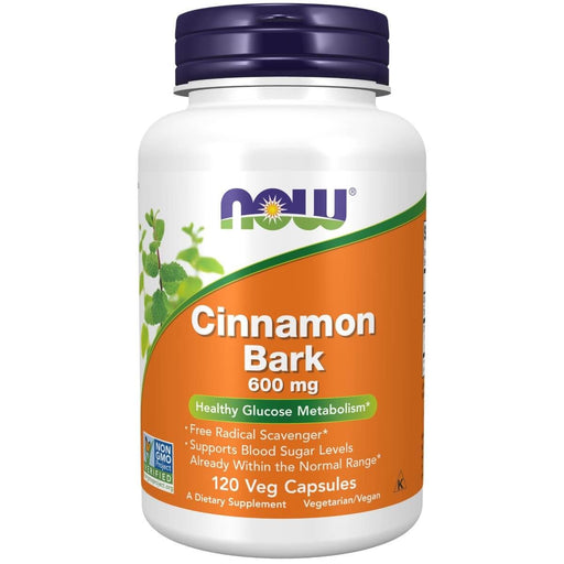 NOW Foods Cinnamon Bark 600 mg 120 Veg Capsules - Health and Wellbeing at MySupplementShop by NOW Foods