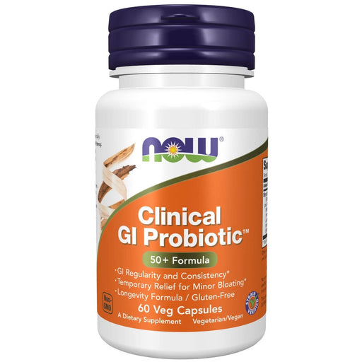 NOW Foods Clinical GI Probiotic (50+ Formula) 60 Veg Capsules - Health and Wellbeing at MySupplementShop by NOW Foods