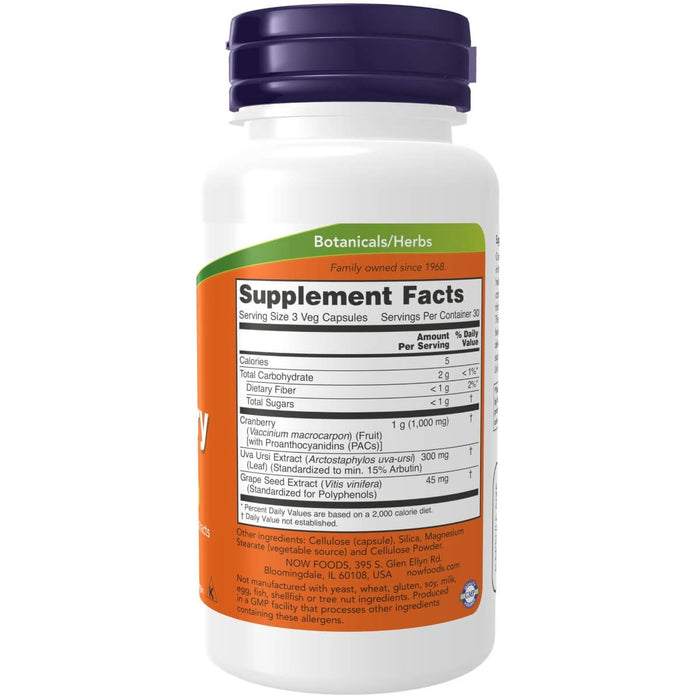 NOW Foods Cranberry with PACs 90 Veg Capsules - Health and Wellbeing at MySupplementShop by NOW Foods