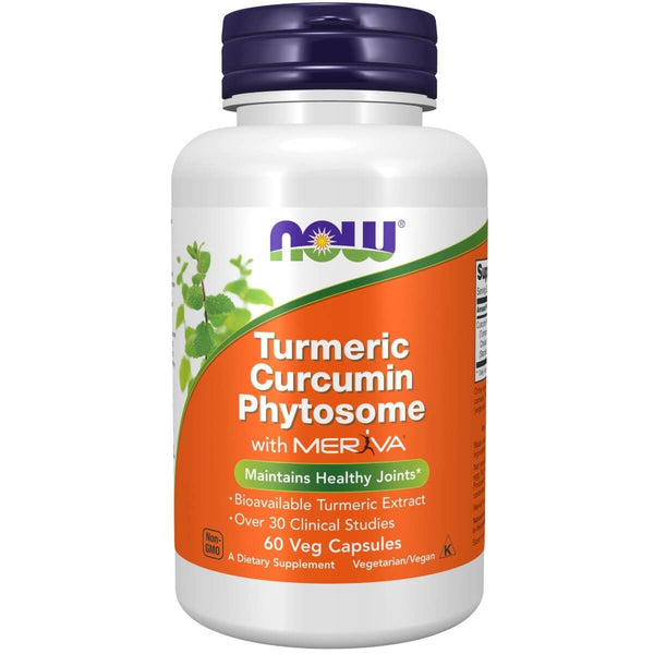 NOW Foods Turmeric Curcumin Phytosome 60 Veg Capsules - Joint Support at MySupplementShop by NOW Foods